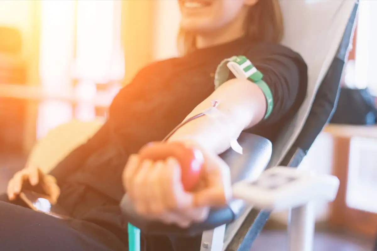 image of woman donating blood